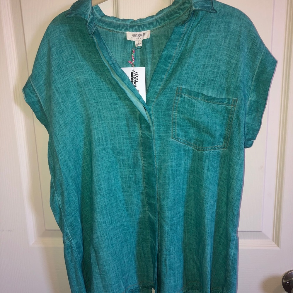 Frayed Button up Pocket Shirt